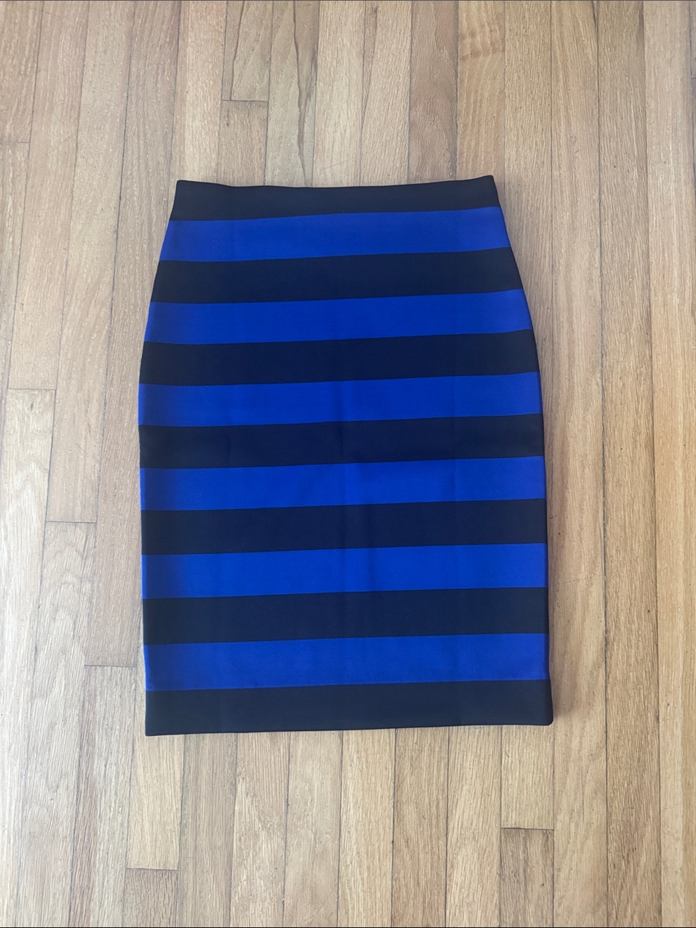 Forever21 Blue and Black Striped Pencil Skirt